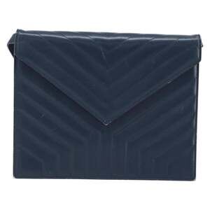 Saint Laurent Leather Shoulder Bag Navy